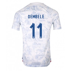 France Ousmane Dembele #11 Replica Away Stadium Shirt World Cup 2022 Short Sleeve